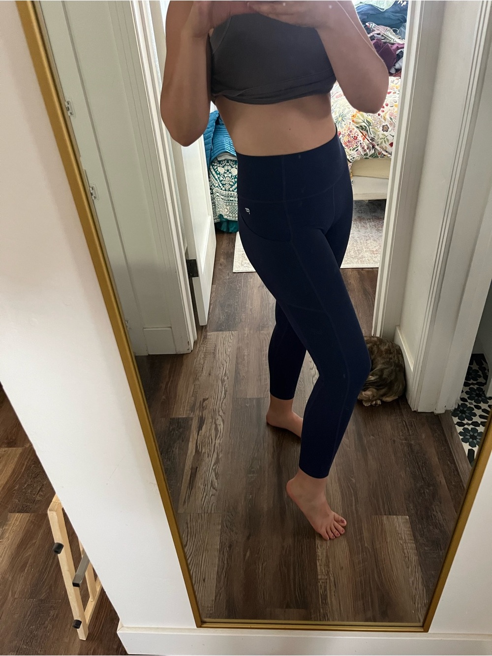Fabletics Navy High-Rise Leggings